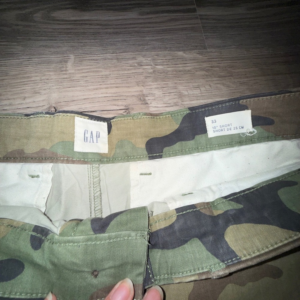 Camo Green Shorts Sz‎ 33 Gorpcore Military Utility Casual Summer - Picture 3 of 6